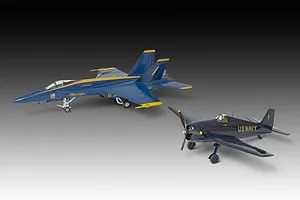 Revell 1/72 Blue Angels - 80 Years Scaled Plastic Model Kit Starter Kit image 3