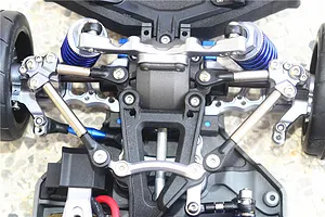 GPM Titanium Front Tie Rods w/ Blue Aluminium Stabiliser 3Pcs image 2