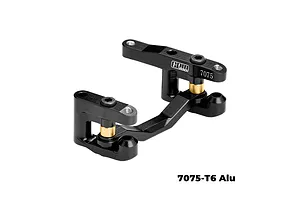 GPM Aluminium Steering Bell Crank/Drag Link Assembly - Black