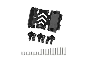 GPM Black Aluminium Centre Gear Box Skid Plate &amp; Mount Set