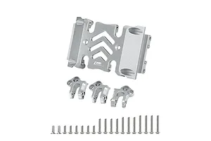 GPM Silver Aluminium Centre Gear Box Skid Plate &amp; Mount Set