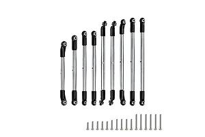 GPM Stainless Steel Adjustable Turnbuckles &amp; Linkages 9Pcs w/ Hardware