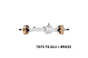 GPM SCX10 Pro Silver Aluminium &amp;amp; Brass Front Differential/Axle Housing image 148605