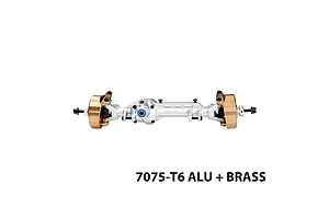 GPM SCX10 Pro Silver Aluminium &amp;amp; Brass Front Differential/Axle Housing image 148606