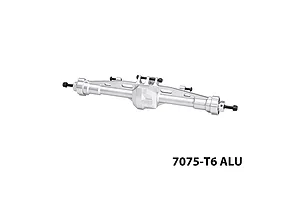 GPM SCX10 Pro Silver Aluminium Rear Straight Differential/Axle Housing