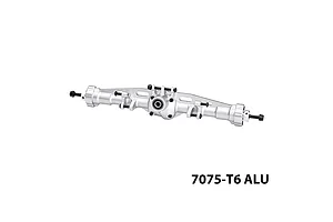 GPM SCX10 Pro Silver Aluminium Rear Straight Differential/Axle Housing image 148608