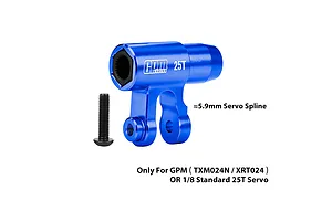 GPM Aluminium 25T Standard Servo Horn Mount Set - Blue