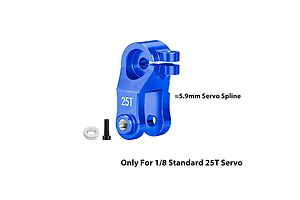 GPM Blue Aluminium 25T Servo Horn image 148615