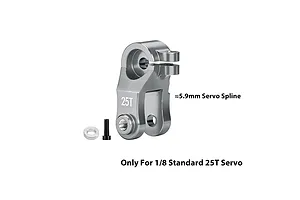 GPM Grey Silver Aluminium 25T Servo Horn
