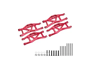 GPM Red Aluminium Traxxas Maxx Front And Rear Lower Arms Set