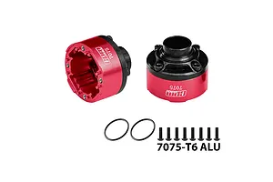 GPM Red Carbon Steel &amp; Aluminium Diff Cases 2Pcs