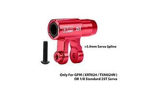 GPM Red Aluminium 25T Servo Horn