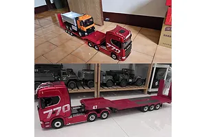 Huina 1/18 Flatbed Trailer - Grey image 2