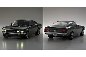 Kyosho Fazer Mk2 1969 Ford Mustang Boss 429 RC Car Electric 4WD 1/10 Scale RTR - Black Jade image 149055