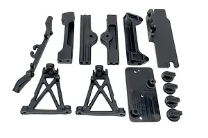 Reefs RC XP10 Chassis Brace and Body Mount Set - Black