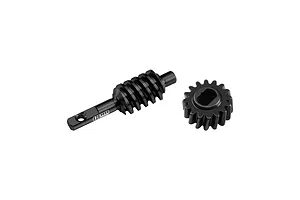 GPM Steel 2T/16T Ring &amp;amp; Worm Gear Set - Black image 149236