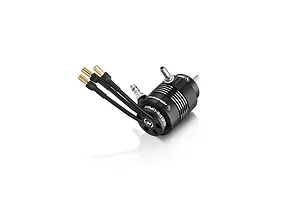 Hobbywing Seaking V2 2040SL brushless motor with water-cooling jacket and three bullet connectors.