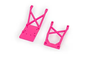 Traxxas Front and Rear Skid Plates - Pink