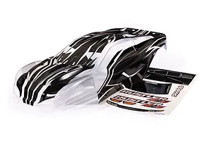 Traxxas 1/10 Rustler 4X4 ProGraphix Body Shell - Clear/Black