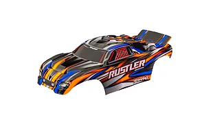Traxxas 1/10 Rustler Clipless Painted Body Shell - Orange