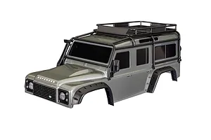 Traxxas 1/10 TRX-4 Land Rover Defender Clipless Painted Body Shell - Silver
