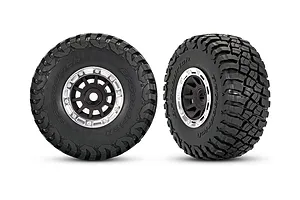 Traxxas 1.4&amp;quot; BFGoodrich Mud Terrain T/A KM3 Tyres on Black &amp;amp; Chrome Rims - Glued Wheels 2Pcs