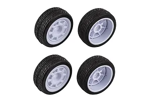 Team Associated 1.9" Hoonicorn Tyres on White Rims - Glued Wheels 2Pcs