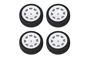 Team Associated 1.9" Reflex 14R Hoonicorn Tyres on White Rims - Glued Wheels 4Pcs