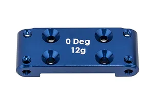 Factory Team Aluminium 0 Degree Front Bulkhead - Blue