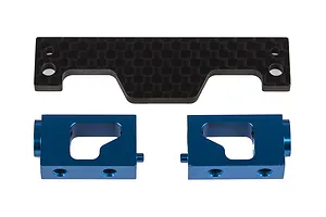Factory Team Carbon Fibre &amp; Aluminium Servo Mount Set - Blue