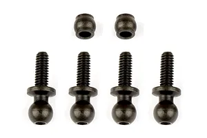 Factory Team Aluminium 4.3x12.5mm Long Neck Ball Stud Posts 4Pcs