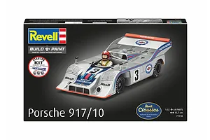 Revell 1/32 scale Porsche 917/10 Martini model car starter kit box showing the finished model with racing livery.