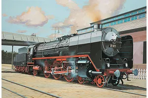 Revell 1/87 Express Locomotive BR01 &amp;amp; Tender 2&amp;#039;2&amp;#039;T32 Scaled Plastic Model Starter Kit image 2