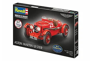 Revell 1/32 scale Aston Martin Ulster model car starter kit box showing a red vintage race car with number 29.