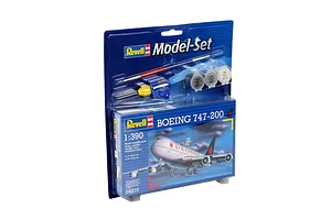 Revell 1/390 Boeing 747-200 Jumbo Jet Scaled Plastic Model Starter Kit