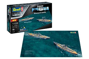 Revell 1/1200 First Diorama Bismarck Battle Scaled Plastic Diorama Model Starter Kit
