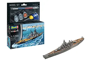 Revell 1/1200 USS New Jersey Battleship Scaled Plastic Model Starter Kit