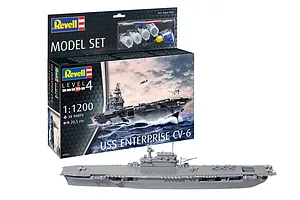 Revell 1/1200 USS Enterprise CV-6 Aircraft Carrier Scaled Plastic Model Starter Kit