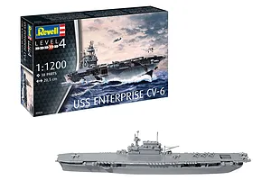 Revell 1/1200 USS Enterprise CV-6 Aircraft Carrier Scaled Plastic Model Starter Kit