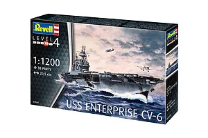 Revell 1/1200 USS Enterprise CV-6 Aircraft Carrier Scaled Plastic Model Starter Kit image 10