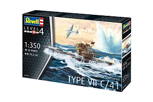 Revell 1/350 German Type VII C/41 Submarine Scaled Plastic Model Starter Kit image 10