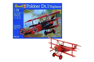 Revell 1/72 Fokker DR.1 Triplane Scaled Plastic Model Starter Kit