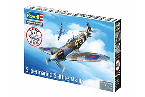Revell 1/72 scale Supermarine Spitfire Mk.IIa plastic model starter kit box showing an illustration of two Spitfires in flight.