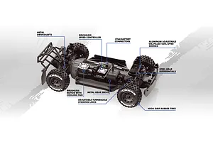 Maverick QByte SC Flux RC Short Course Truck Electric Brushless 4WD 1/12 Scale RTR - Blue image 151426