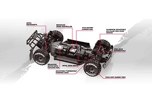 Maverick QByte SC Flux RC Short Course Truck Electric Brushless 4WD 1/12 Scale RTR - Red image 151435