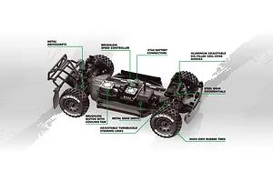 Maverick QByte SC Flux RC Short Course Truck Electric Brushless 4WD 1/12 Scale RTR - Green image 151444