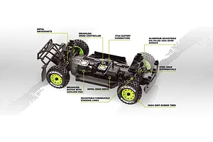 Maverick QByte SC Pro RC Short Course Truck Electric Brushless 4WD 1/12 Scale RTR - Fluoro Green image 151453