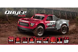 Maverick QByte SC Flux RC Short Course Truck Electric Brushless 4WD 1/12 Scale RTR - Red