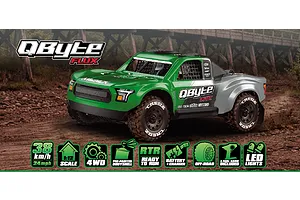 Maverick QByte SC Flux RC Short Course Truck Electric Brushless 4WD 1/12 Scale RTR - Green