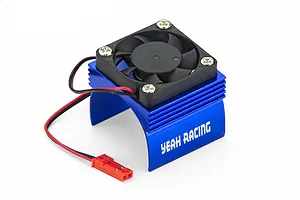 Yeah Racing Aluminium 540-Size Motor Heat Sink with Cooling Fan - Blue